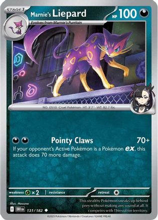 Marnie's Liepard (131/182) [Scarlet & Violet: Destined Rivals] Reverse Holofoil