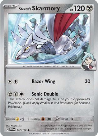 Steven's Skarmory (142/182) [Scarlet & Violet: Destined Rivals] Reverse Holofoil
