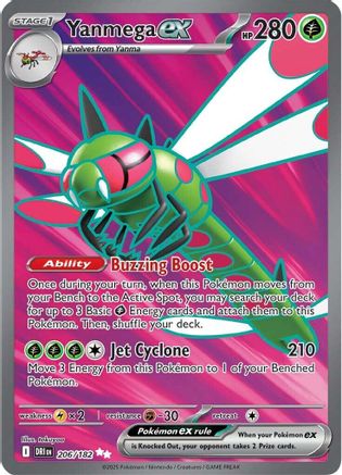Yanmega ex (206/182) [Scarlet & Violet: Destined Rivals]