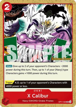X Calibur (OP11-020) - [A Fist of Divine Speed Release Event Cards]