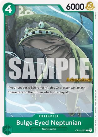Bulge-Eyed Neptunian (OP11-027) - [A Fist of Divine Speed Release Event Cards]