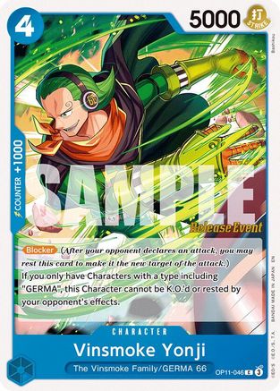 Vinsmoke Yonji (OP11-046) - [A Fist of Divine Speed Release Event Cards]