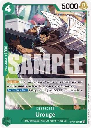Urouge (Reprint) (OP07-021) - [Starter Deck 24: GREEN Jewelry Bonney]