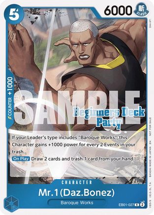 Mr. 1 (Daz.Bonez) (Beginners Deck Party [ST-23] - [ST-28] Participation Pack) (EB01-027) - [One Piece Promotion Cards]