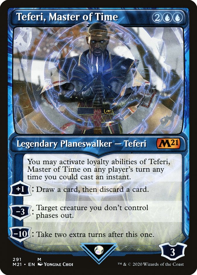 Teferi, Master of Time (Showcase) (291) [Core Set 2021] Foil