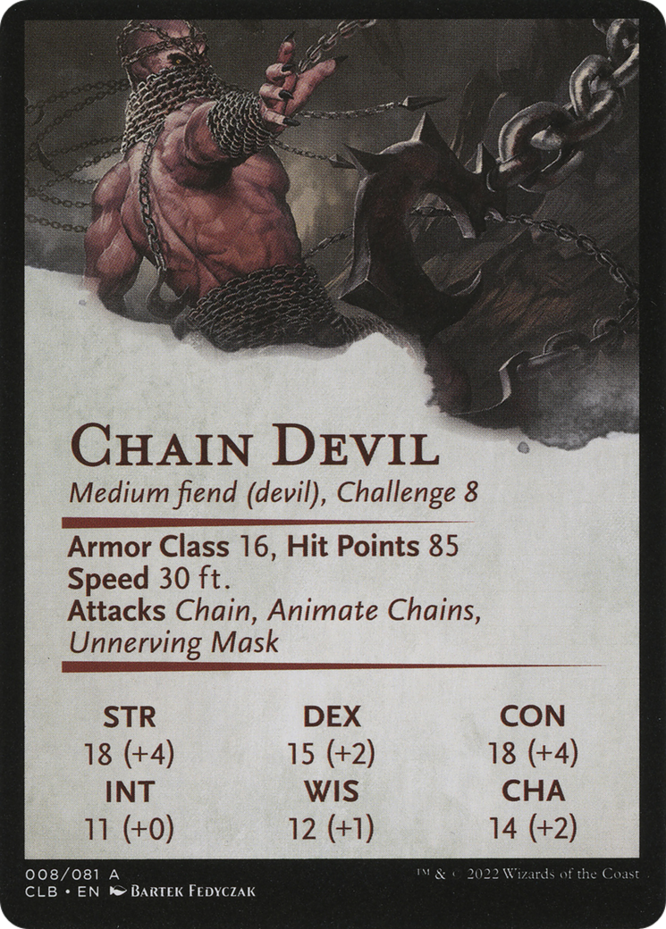 Chain Devil // Chain Devil  [Battle for Baldur's Gate Art Series] (Borderless)