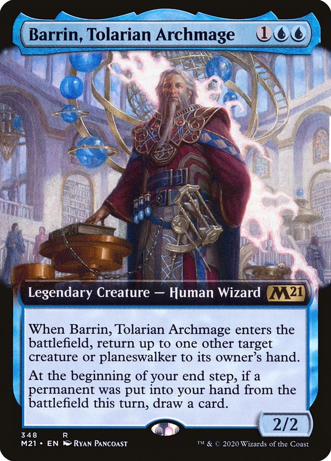 Barrin, Tolarian Archmage (Extended Art) [Core Set 2021] Foil