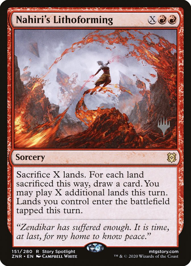 Nahiri's Lithoforming (Promo Pack) [Zendikar Rising Promos] Foil