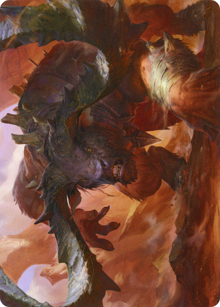 Moraug, Fury of Akoum // Moraug, Fury of Akoum  [Zendikar Rising Art Series] (Borderless)