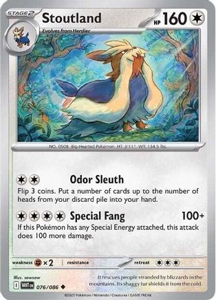 Stoutland (074/086) [Scarlet & Violet: White Flare] Reverse Holofoil