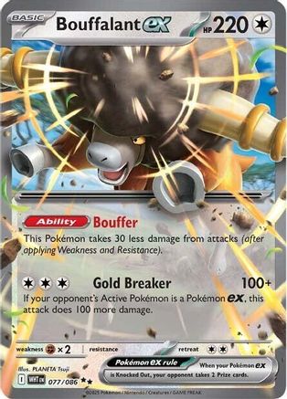 Bouffalant ex 075/086  - Holofoil SV White Flare - Double Rare
