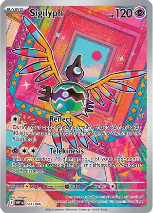 Sigilyph 118/086  - Holofoil SV White Flare - Illustration Rare