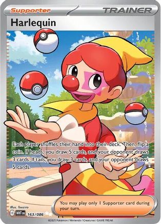 Harlequin 165/086  - Holofoil SV White Flare - Ultra Rare