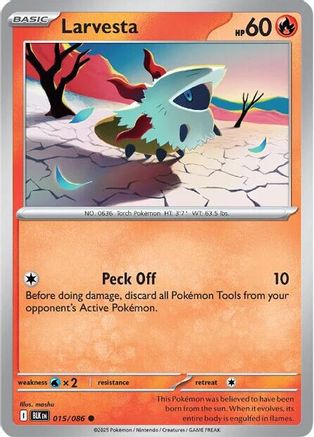 Larvesta 018/086  - Reverse Holofoil SV Black Bolt - Common