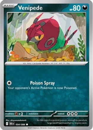 Venipede (057/086) [Scarlet & Violet: Black Bolt] Reverse Holofoil