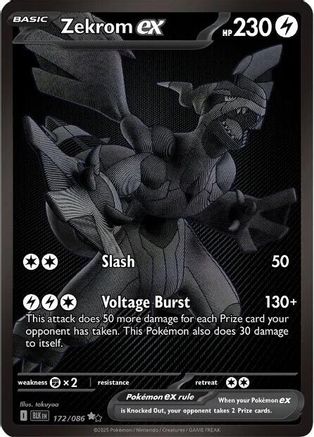 Zekrom ex 174/086  - Holofoil SV Black Bolt - Black White Rare