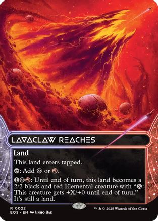 Lavaclaw Reaches (0022) (Borderless) (EOS-022) - Edge of Eternities: Stellar Sights Foil