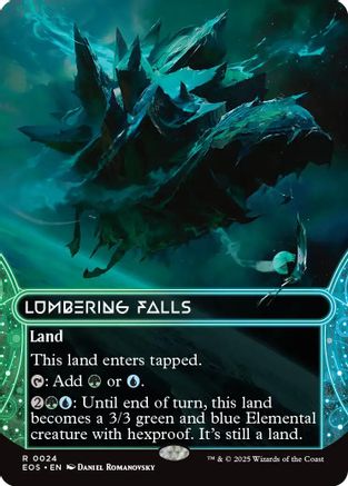 Lumbering Falls (0024) (Borderless)  [Edge of Eternities: Stellar Sights] Foil