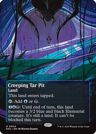 Creeping Tar Pit (0054) (Borderless)  [Edge of Eternities: Stellar Sights]