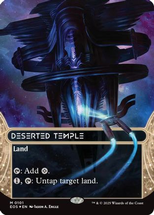 Deserted Temple (0101) (Borderless) (Galaxy Foil)  [Edge of Eternities: Stellar Sights] Foil