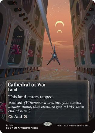 Cathedral of War (0141) (Borderless) (Galaxy Foil)  [Edge of Eternities: Stellar Sights] Foil