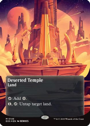 Deserted Temple (0146) (Borderless) (Galaxy Foil)  [Edge of Eternities: Stellar Sights] Foil