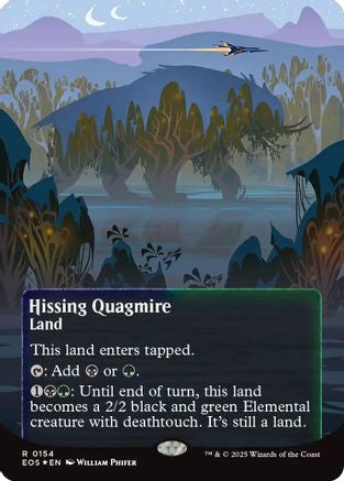 Hissing Quagmire (0154) (Borderless) (Galaxy Foil)  [Edge of Eternities: Stellar Sights] Foil