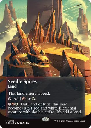 Needle Spires (0165) (Borderless) (Galaxy Foil)  [Edge of Eternities: Stellar Sights] Foil