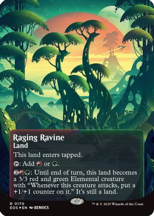 Raging Ravine (0170) (Borderless) (Galaxy Foil)  [Edge of Eternities: Stellar Sights] Foil
