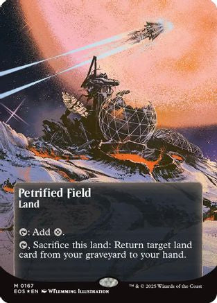 Petrified Field (0167) (Borderless) (Galaxy Foil)  [Edge of Eternities: Stellar Sights] Foil