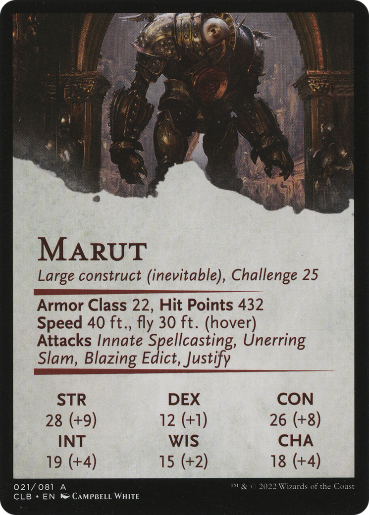 Marut // Marut  [Battle for Baldur's Gate Art Series] (Borderless)