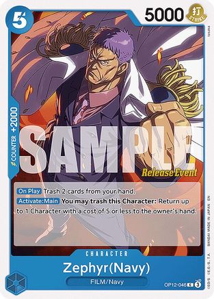 Zephyr(Navy) (OP12-046) - [Legacy of the Master Release Event Cards]
