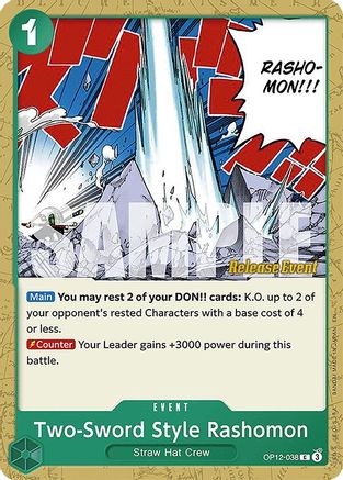 Two-Sword Style Rashomon (OP12-038) - [Legacy of the Master Release Event Cards]