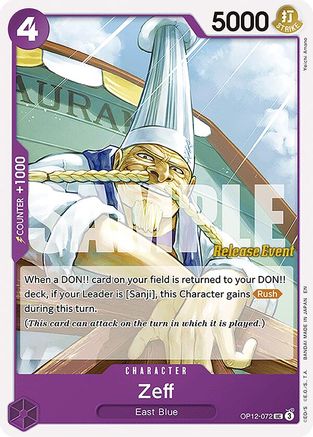 Zeff (OP12-072) - [Legacy of the Master Release Event Cards]