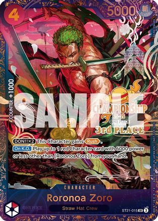 Roronoa Zoro (CS 25-26 3rd Place) (ST21-015) - [One Piece Promotion Cards] Foil