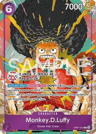 Monkey.D.Luffy (BANDAI Card Games Fest 25-26) (OP07-073) - [One Piece Promotion Cards] Foil