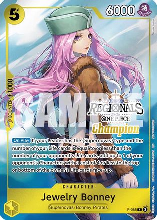 Jewelry Bonney (Online Regional Champion Card Set 2025 Vol.2) (P-085) - [One Piece Promotion Cards] Foil
