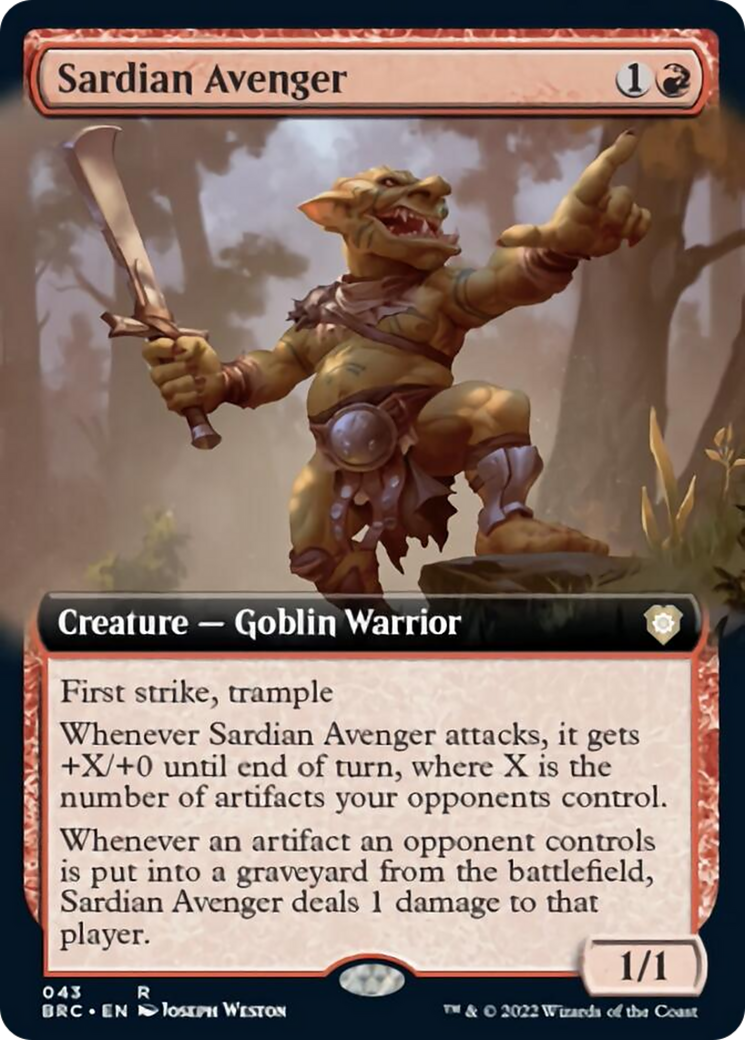 Sardian Avenger (Extended Art) [The Brothers' War Commander] Foil