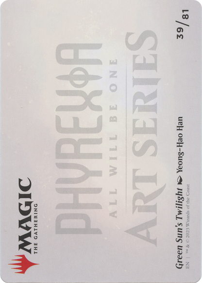 Green Sun's Twilight // Green Sun's Twilight  [Phyrexia: All Will Be One Art Series] (Borderless) Foil
