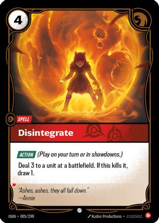Disintegrate (005/298) - Riftbound - [Origins]