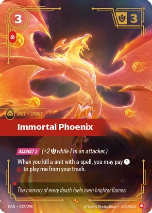 Immortal Phoenix (037/298) - Riftbound - [Origins] Foil