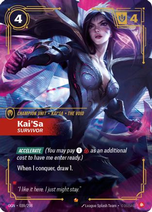 Kai'Sa - Survivor (039/298) - Riftbound - [Origins] Foil