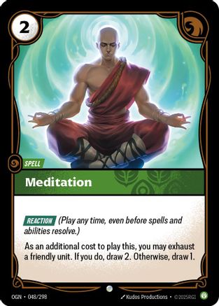 Meditation (048/298) - Riftbound - [Origins] Foil