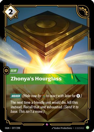 Zhonya's Hourglass (077/298) - Riftbound - [Origins] Foil