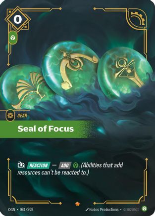 Seal of Focus (081/298) - Riftbound - [Origins] Foil