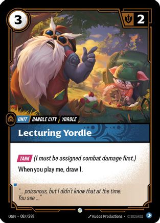 Lecturing Yordle (087/298) - Riftbound - [Origins] Foil
