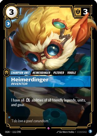 Heimerdinger - Inventor (111/298) - Riftbound - [Origins] Foil