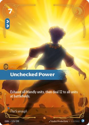 Unchecked Power (123/298) - Riftbound - [Origins] Foil
