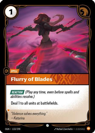 Flurry of Blades (133/298) - Riftbound - [Origins] Foil