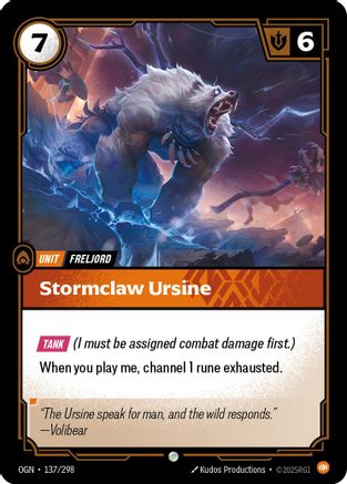 Stormclaw Ursine (137/298) - Riftbound - [Origins] Foil